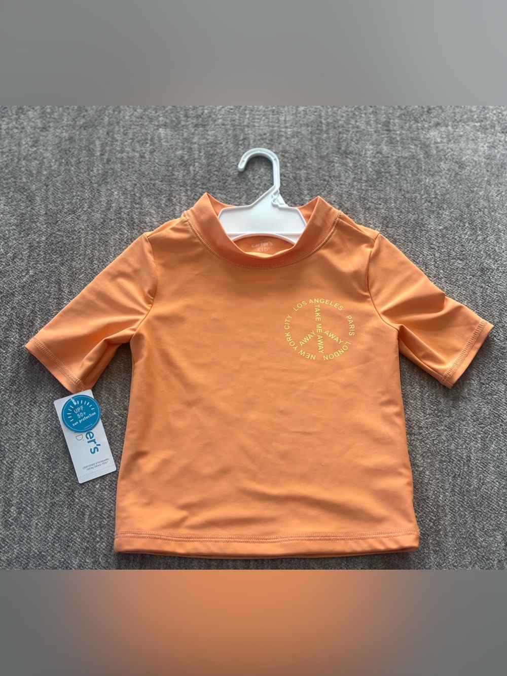 Carter’s Kids Size 5/5A Swim Shirt Pool Rash Guard UPF 50 NWT